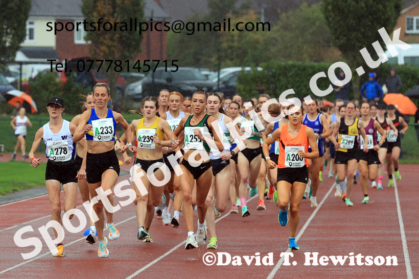 Senior Womens 4 Stage 2025 Northern Athletics Autumn Road Relays, Leigh, Lancashire. Photo: David T. Hewitson/Sports for All Pics